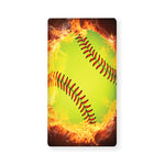 Fireball Softball Print Baby Crib Sheet