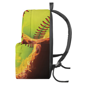 Fireball Softball Print Backpack