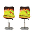 Fireball Softball Print Bar Stool Covers