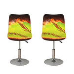 Fireball Softball Print Bar Stool Covers