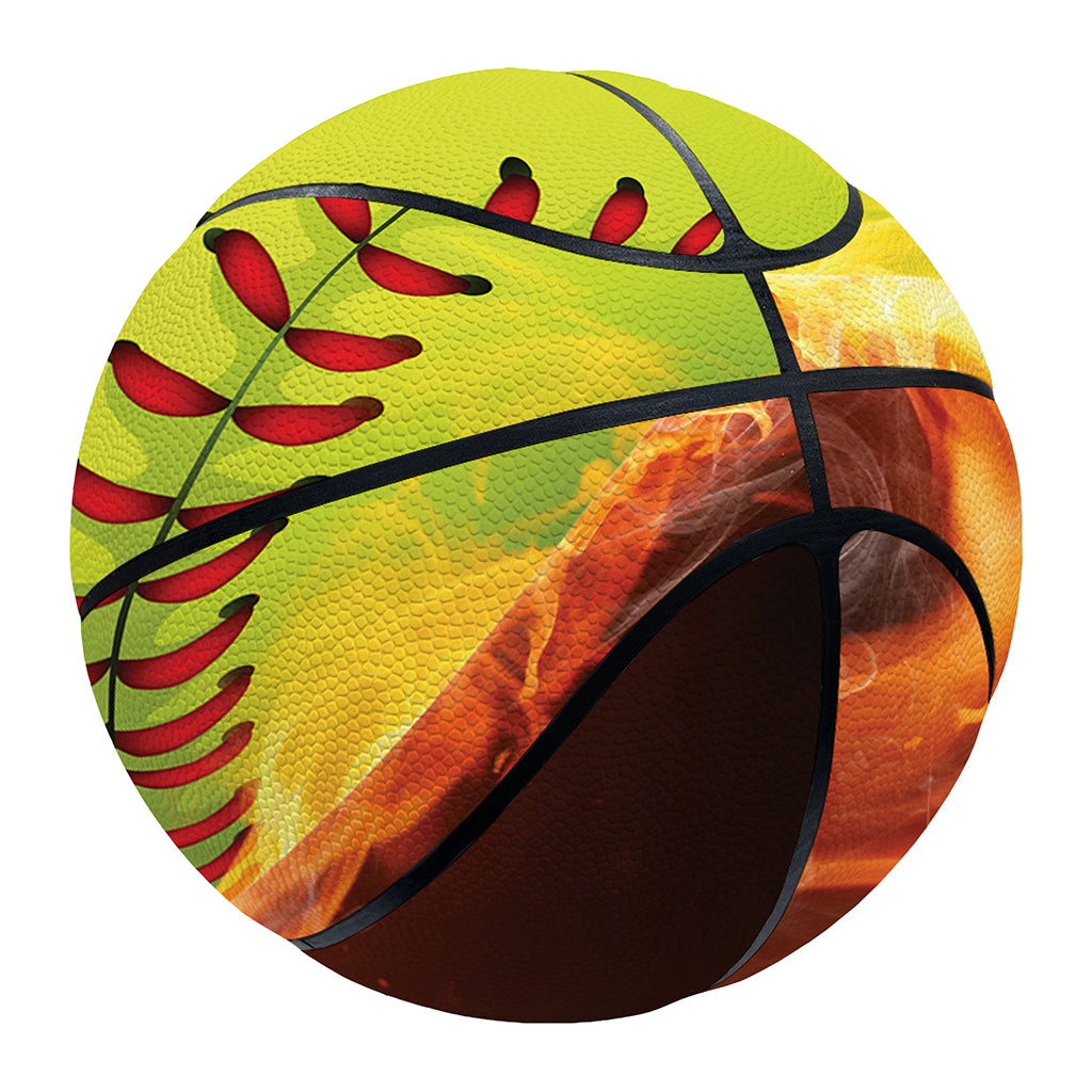 Fireball Softball Print Basketball