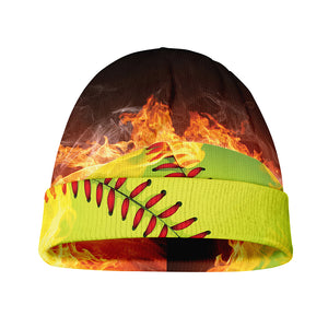 Fireball Softball Print Beanie