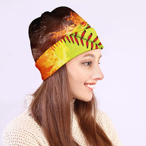 Fireball Softball Print Beanie