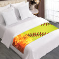 Fireball Softball Print Bed Runner