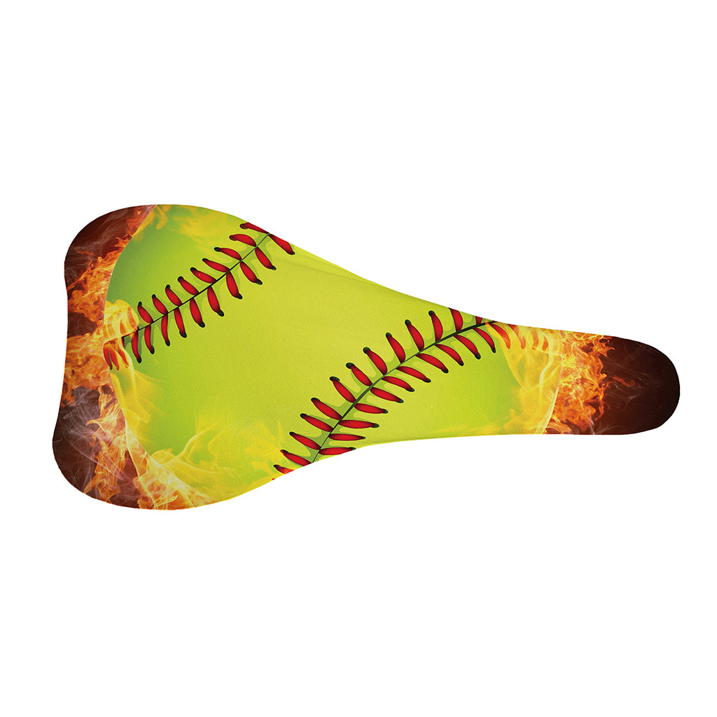 Fireball Softball Print Bicycle Seat Cover