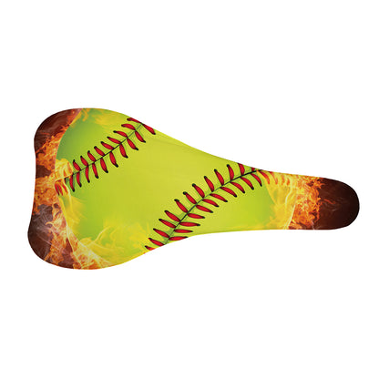 Fireball Softball Print Bicycle Seat Cover