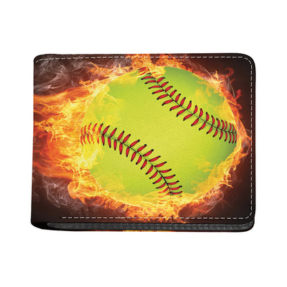 Fireball Softball Print Bifold Wallet