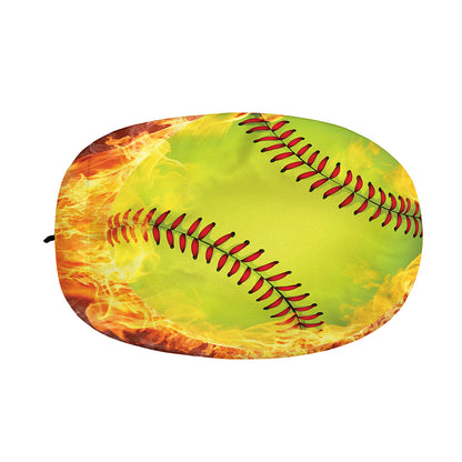 Fireball Softball Print Car Side Mirror Covers