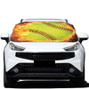 Fireball Softball Print Car Windshield Snow Cover