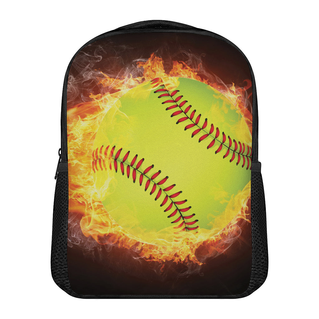 Fireball Softball Print Casual Backpack