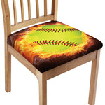 Fireball Softball Print Chair Cushion Cover