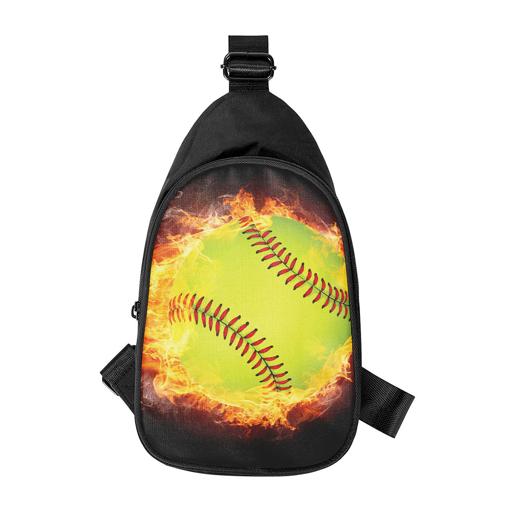 Fireball Softball Print Chest Bag