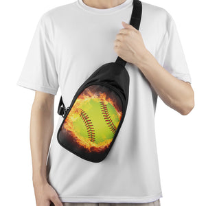 Fireball Softball Print Chest Bag