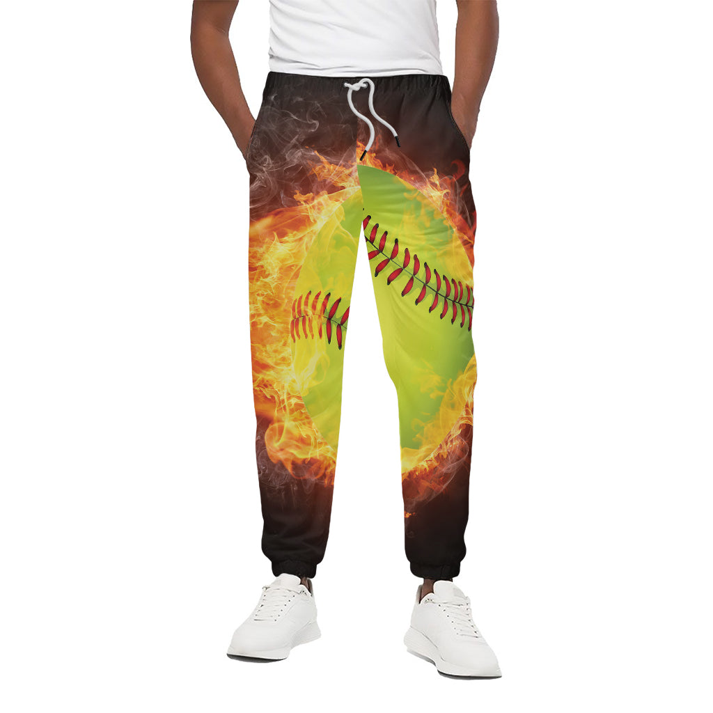 Fireball Softball Print Cotton Pants