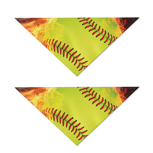 Fireball Softball Print Dog Bandana