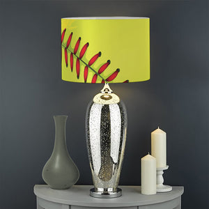 Fireball Softball Print Drum Lamp Shade