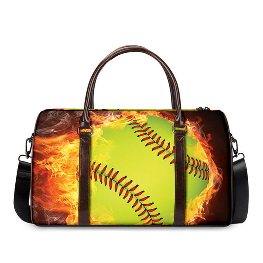 Fireball Softball Print Duffle Bag