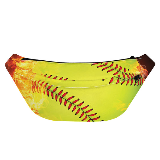 Fireball Softball Print Fanny Pack