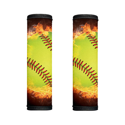 Fireball Softball Print Handle Covers