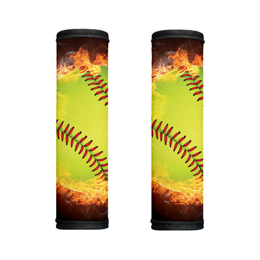 Fireball Softball Print Handle Covers
