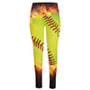 Fireball Softball Print High-Waisted Pocket Leggings