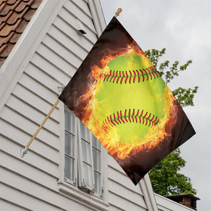 Fireball Softball Print House Flag