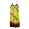 Fireball Softball Print Jersey Midi Cami Dress