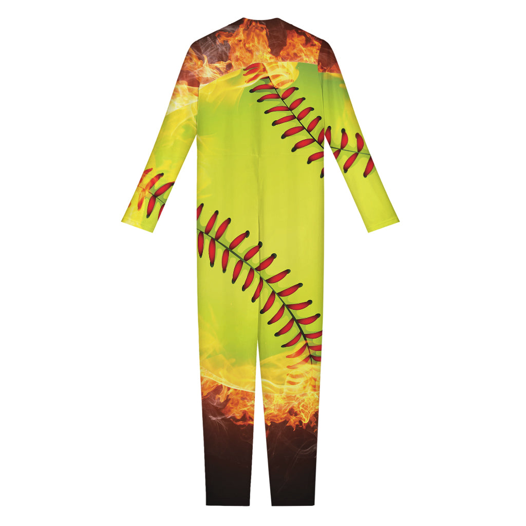 Fireball Softball Print Jumpsuit