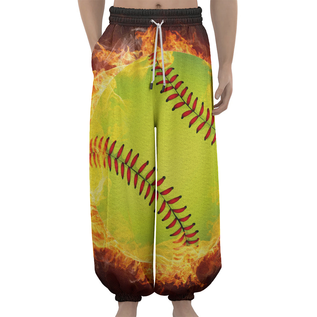 Fireball Softball Print Lantern Pants