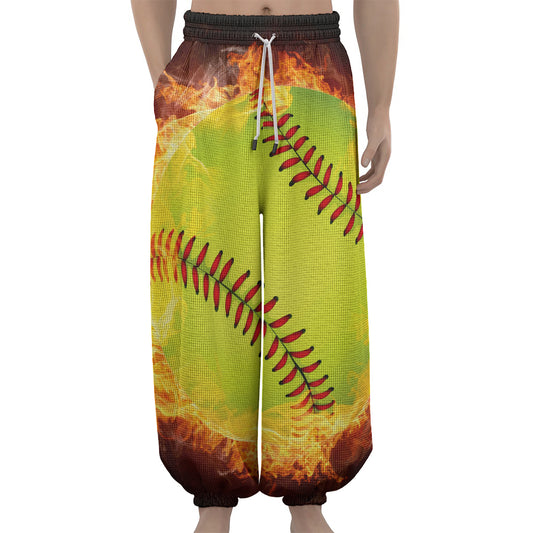 Fireball Softball Print Lantern Pants