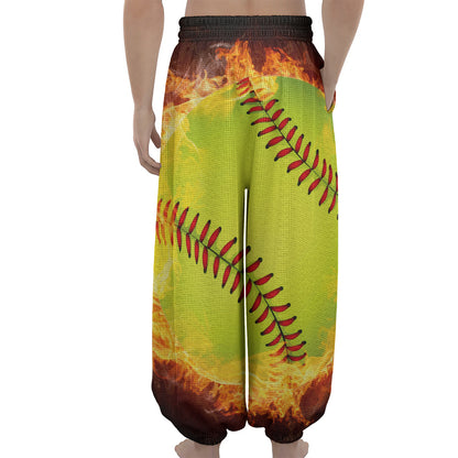 Fireball Softball Print Lantern Pants