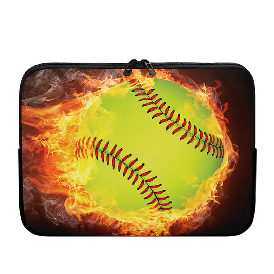 Fireball Softball Print Laptop Sleeve