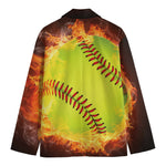 Fireball Softball Print Men's Blazer