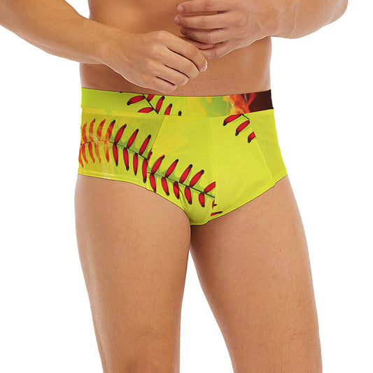 Fireball Softball Print Men's Briefs