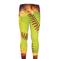 Fireball Softball Print Men's Leggings