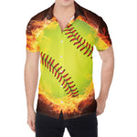 Fireball Softball Print Men's Shirt