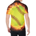 Fireball Softball Print Men's Shirt