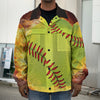 Fireball Softball Print Men's Shirt Jacket