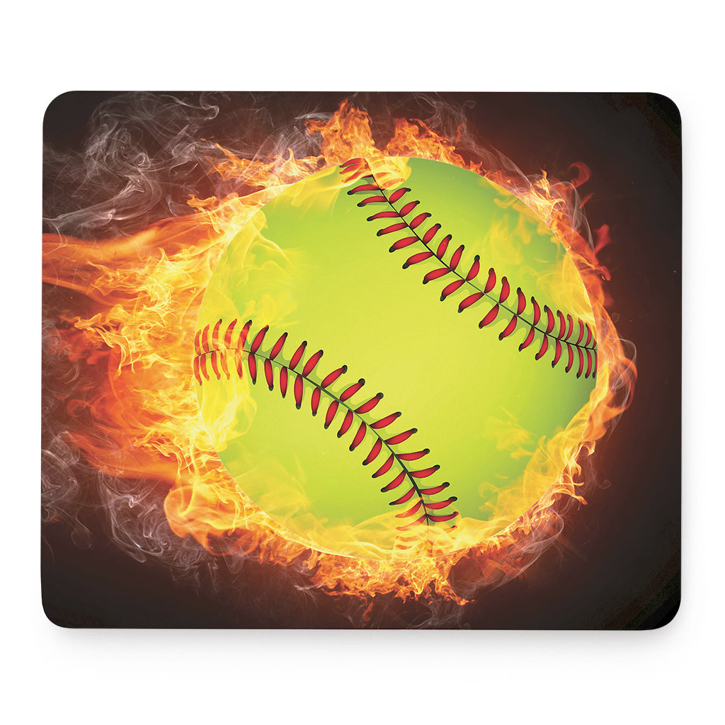 Fireball Softball Print Mouse Pad