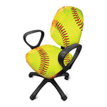 Fireball Softball Print Office Chair Cover