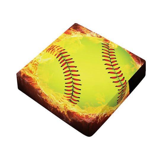 Fireball Softball Print Outdoor Seat Cushion Cover