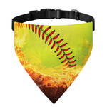 Fireball Softball Print Over The Collar Dog Bandana