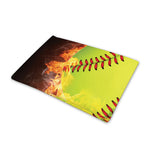 Fireball Softball Print Pet Cooling Mat Cover