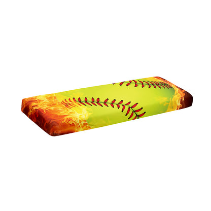 Fireball Softball Print Piano Keyboard Cover