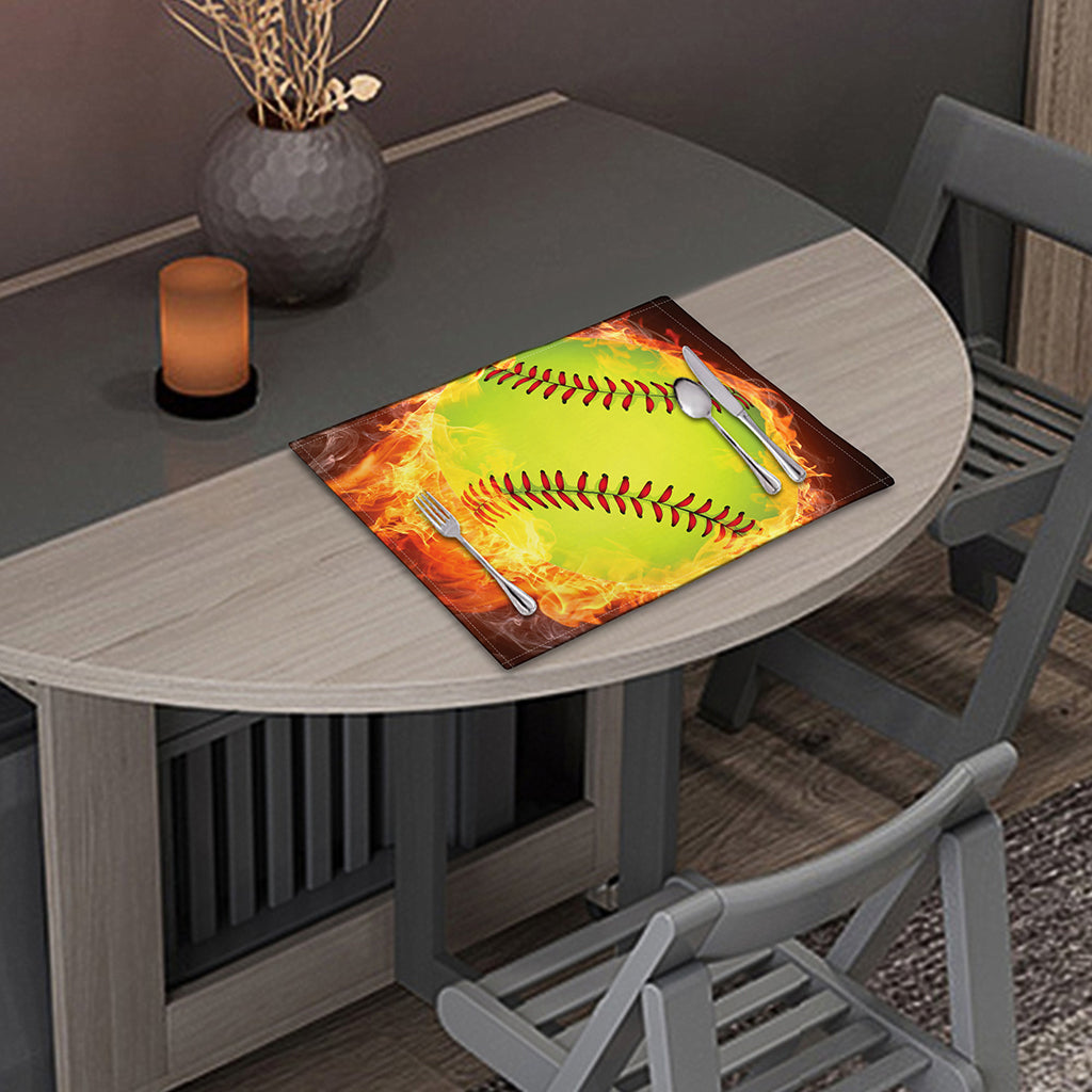 Fireball Softball Print Placemat