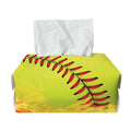 Fireball Softball Print Rectangle Tissue Box Cover