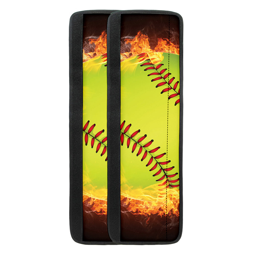 Fireball Softball Print Refrigerator Handle Covers