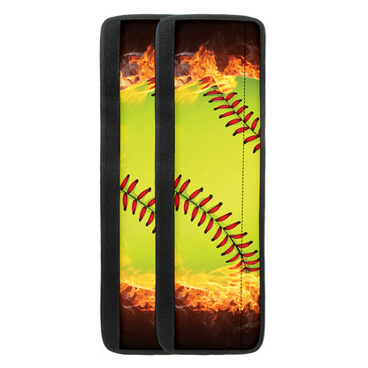 Fireball Softball Print Refrigerator Handle Covers