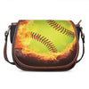 Fireball Softball Print Saddle Bag