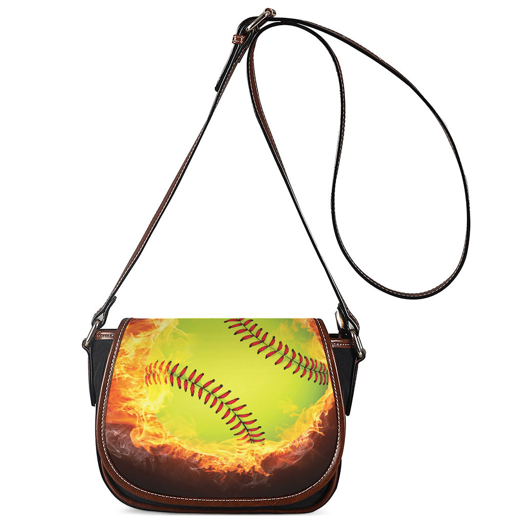 Fireball Softball Print Saddle Bag